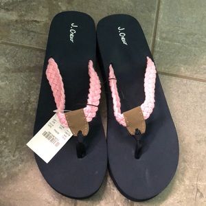 PINK! j crew flops